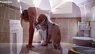 Florane Russell Takes Rough Anal As Maid In Toilet!