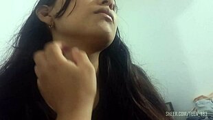 skinny 18yo teen lets guy fondle squeeze her perfect natural tits up close