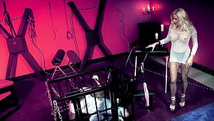 Guy rips fishnets off impatient for milf mistress pounding