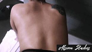 i sneak into my step-aunt's room at night she locks doors then rides my huge cock wildly