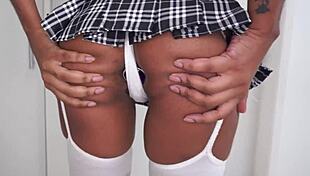 Ebony ana sasuga's first sloppy dp anal atm shocks