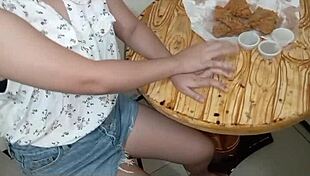 Beautiful Asian Neighbor Couple Enjoys Creampie Pounding in Close Up