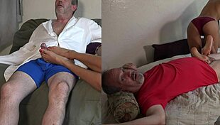 asian filipina footjobs lead to wrinkled soles cumshots in split screen compilation