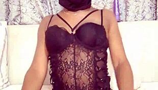 curvy ebony babe's tight pussy gets sensual solo fingering