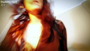 nemesi's teasing striptease rips clothes off natural tits