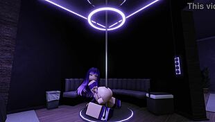 shaking my huge ass with clothes ripped off in wild striptease booty quake