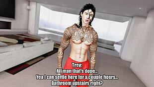 Jamia Honeybunch BBW Big Ass Fat Body Takes Interracial Fucking from White Men in Game Scene