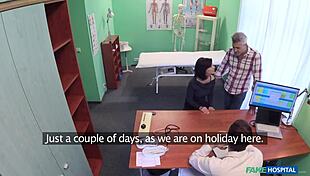 oh god, as soon as husband left the room i fucked my doctor fake hospital