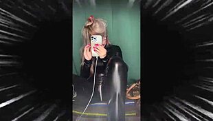 Sissy cries begging for piss with pouty lips in femdom toilet training