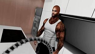 Jamia Honeybunch BBW Big Ass Fat Body Takes Interracial Fucking from White Men in Game Scene