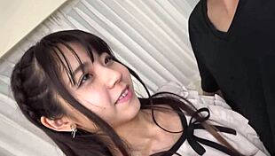 Petite japanese beauty's slim waist serves erotic friend play
