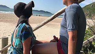 milf's teasing tongue leads to public ass pounding by stranger