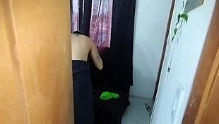 Caught spying on curvy colombian neighbor turns into doggystyle pounding