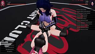 femdom lesbians tease each other