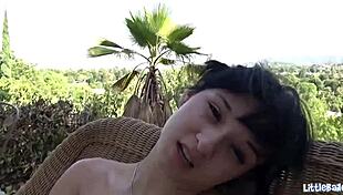 check out little bailey, this hot petite teen fingering her natural tits and tight vagina