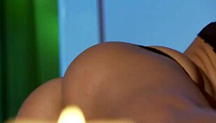 BUSTY EURO ASS POUNDED BY TWO LUCKY SANTAS!