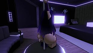 shaking my huge ass with clothes ripped off in wild striptease booty quake