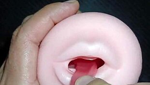 kissy blowjob leads to creampie filling her tight entrance completely