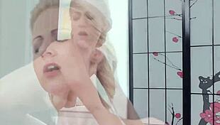 naughty petite teen with small tits and tight pussy gives oiled oral cock sucking and mesmerizing stimulation 😍🔥💦