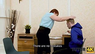 Pretty Tutor4K Milf Forgets Lesson Copulates Hard with Horny Student