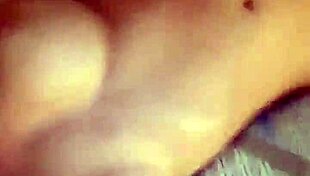 tinder slut tugs her big tits