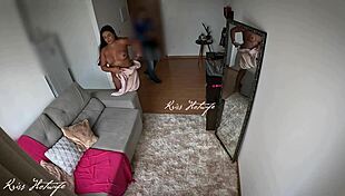 asked water delivery guy to snap my nude pic but slutty wife couldn't resist his tongue on tits and fingering