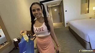 Johntronx's SEXY ASIAN BABE with PIGTAILS RIDES COCK like a MACHINE in POV