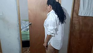 Horny Stepmom Fucks Stepson While Husband Works