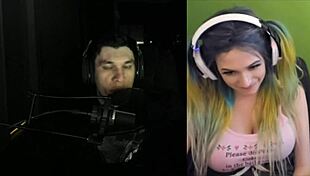 joycgee and trainwrecks grind hard in live webcam domination show