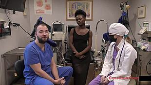 Neighbors first gyno exam rina arem close up