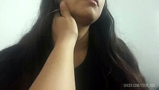 skinny 18yo teen lets guy fondle squeeze her perfect natural tits up close