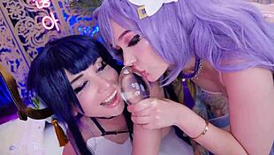 ksu colt and purple bitch fist anal strap on in wild costume compilation