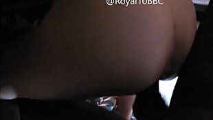 brunette pawg bent over doggystyle creampie fucked by big black monster cock at hotel