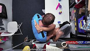 petite latina bridesmaid nabbed stealing dildos gets humiliated by mall guard