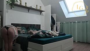 chubby maid lexie grants cosplay lingerie squeezes fat tits sexy