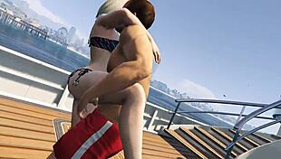 gta 5 cutie bikini babe bent over fucked hard on luxury yacht