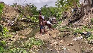 Chubby bbw big ass tits fucked hard outdoors in forest