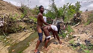 Chubby bbw big ass tits fucked hard outdoors in forest