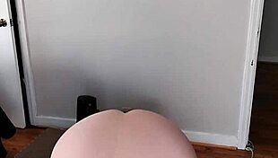 sexy bbw bends stretches naked in morning yoga fat tits ass jiggling wildly!