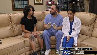 Petite Latina Nicole Luva Moans Hard with Hairy Pussy Vibrator Closeup.