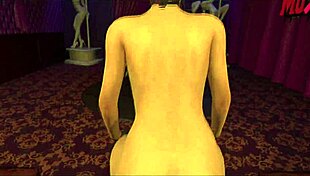 Mad moxxi spots you dancing in purple dream club then gives insane blowjob and picks you up for cosplay game