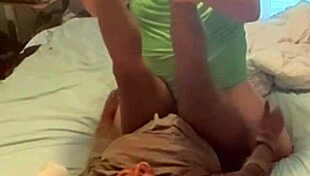 Homemade ebony neighbor sneaks into bedroom for missionary fucking with her sexy amateur ass on display.