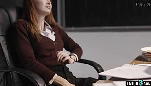 teacher tells stepmom spank that skinny teen stepdaughter's big natural tits hard for punishment