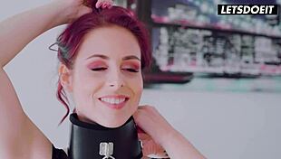 Kinky lesbian roommates turn light bondage into steamy dorm scissoring passion