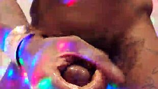 Kyle worships Hallelujah Johnson's BBC cumshot!