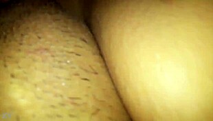 amateur licks cum from wet pussy close up