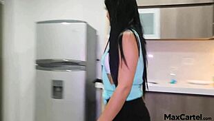 Black Haired Teen Maid In Lingerie Drives Me Wild