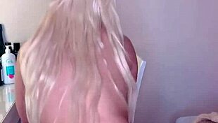 Oiled Blonde Bombshell Twerks Huge Tits and Tremendous Ass