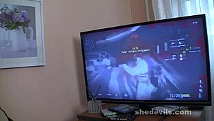 skinny emo nerd mia strips naked fortnite gamer stream