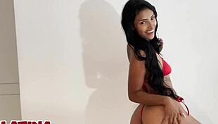 skinny colombian latina slut tries first time anal in porn casting